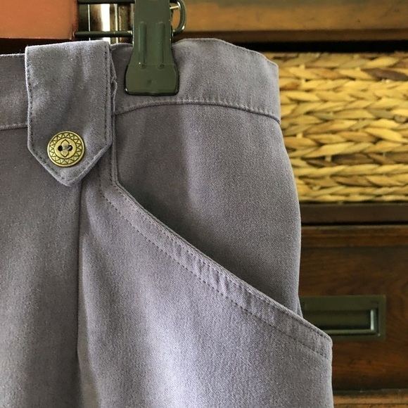 Vintage Alfred Dunner blue faux suede button front maxi skirt in size 12 - Picture 5 of 7